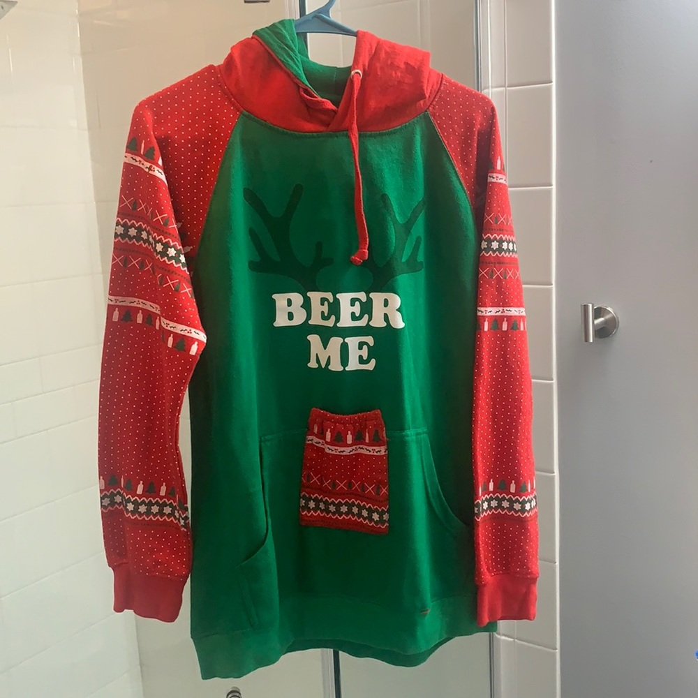 Spencer’s ‘BEER ME’ medium hoodie w/ beer pocket